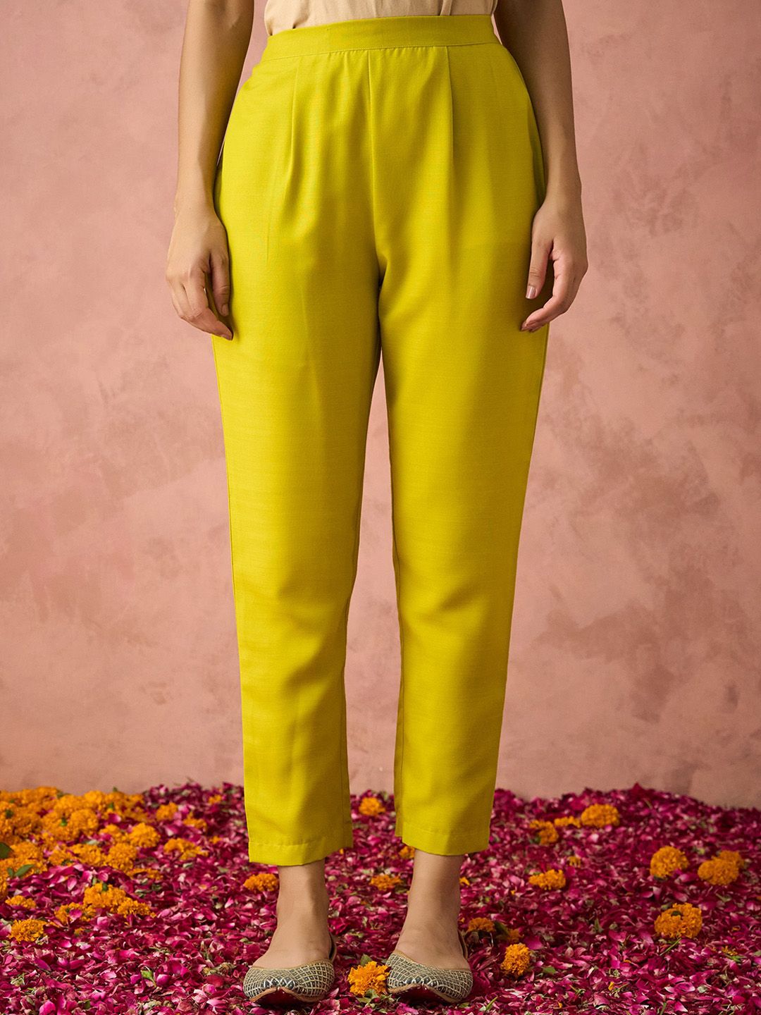 KALINI Ethnic Motifs Embroidered Sequinned Straight Kurta With Trouser & Dupatta