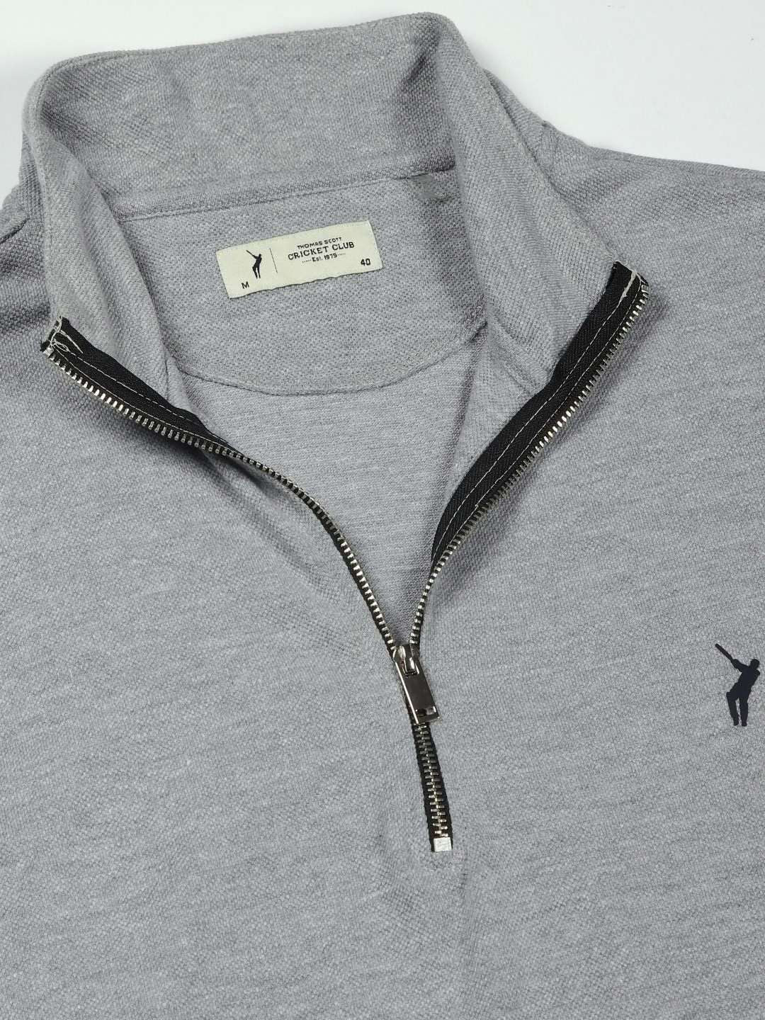 Thomas Scott Men High Neck Solid Casual T-shirt