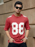 Powerlook Varsity Printed Drop-Shoulder Sleeves T-shirt