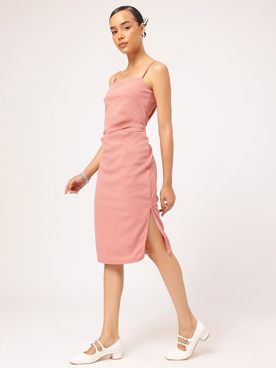 DressBerry Pleated Sheath Dress