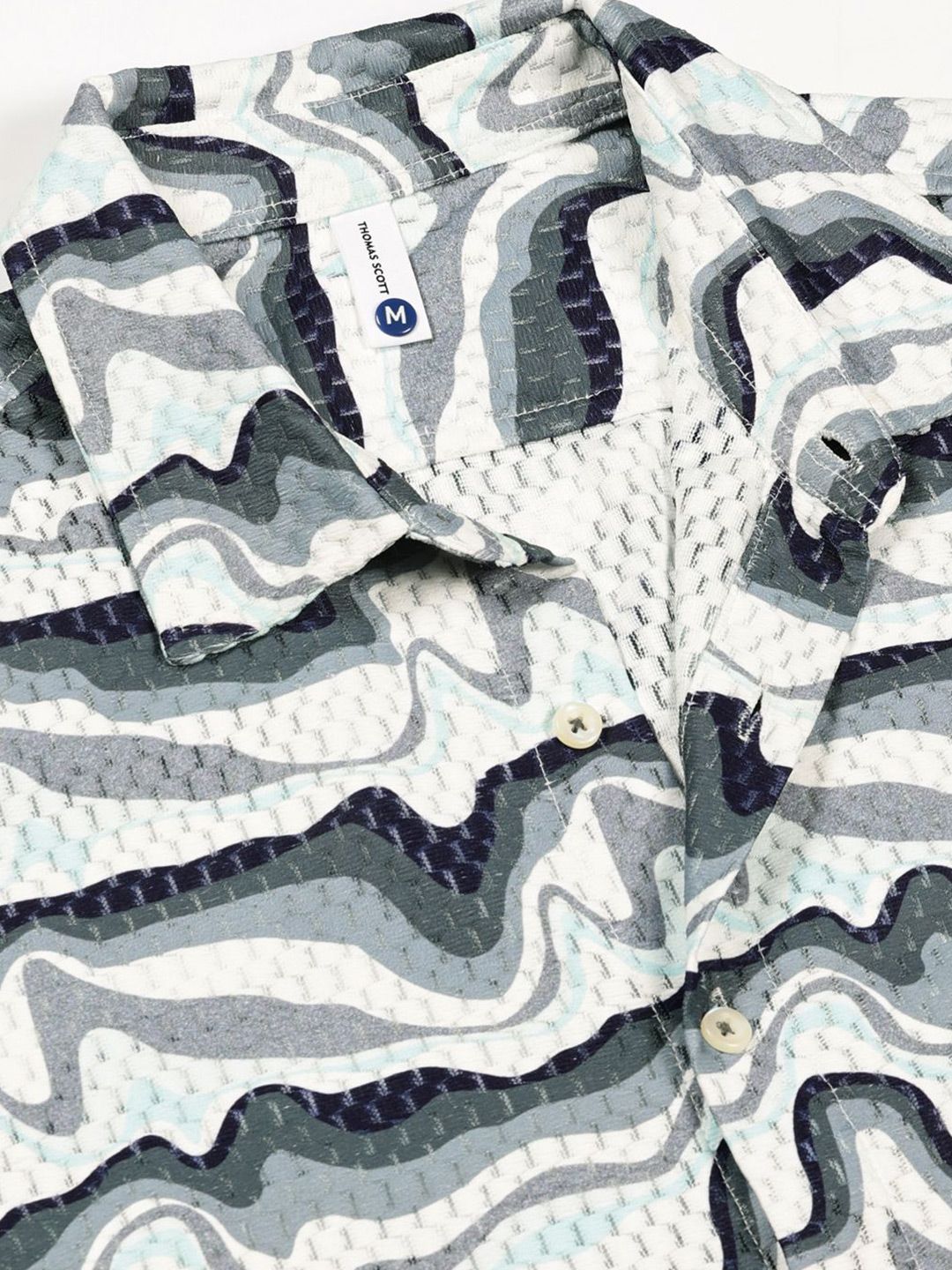 Thomas Scott Men Premium Slim Fit Opaque Printed Casual Shirt