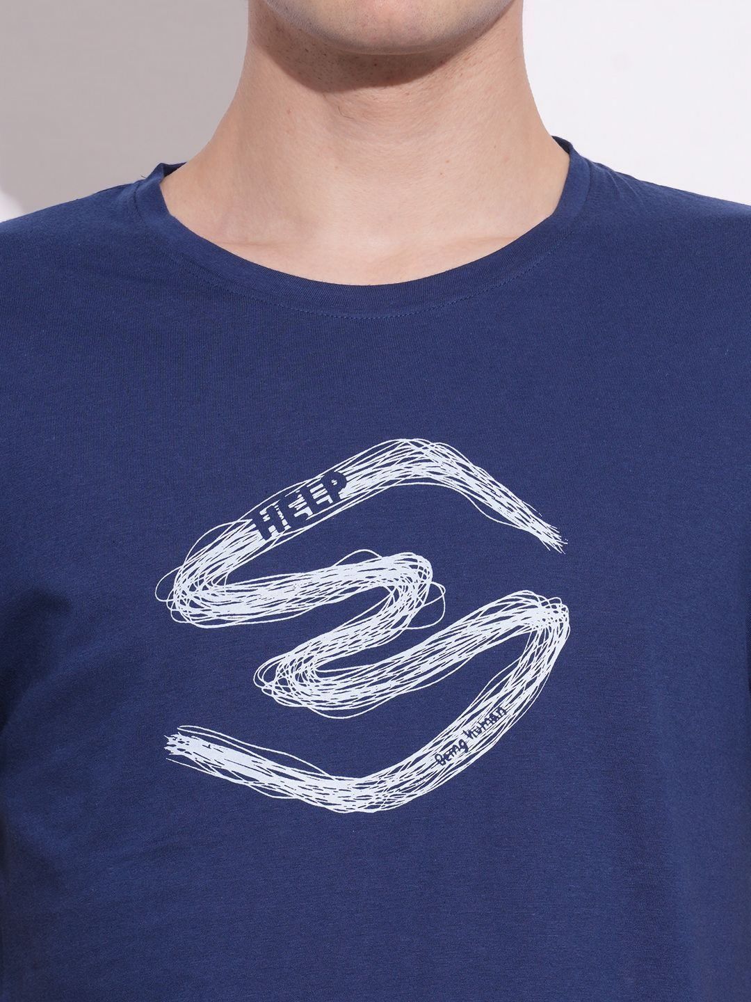 Being Human Men Graphic Printed Round Neck Cotton Slim Fit T-shirt