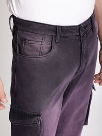 Bene Kleed Men Losse Fit Cropped Tinted Cargo Jeans