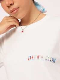 DressBerry Boldly Basic Typo Print Relaxed Tee