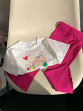 YK Girls Printed T-shirt with Trousers