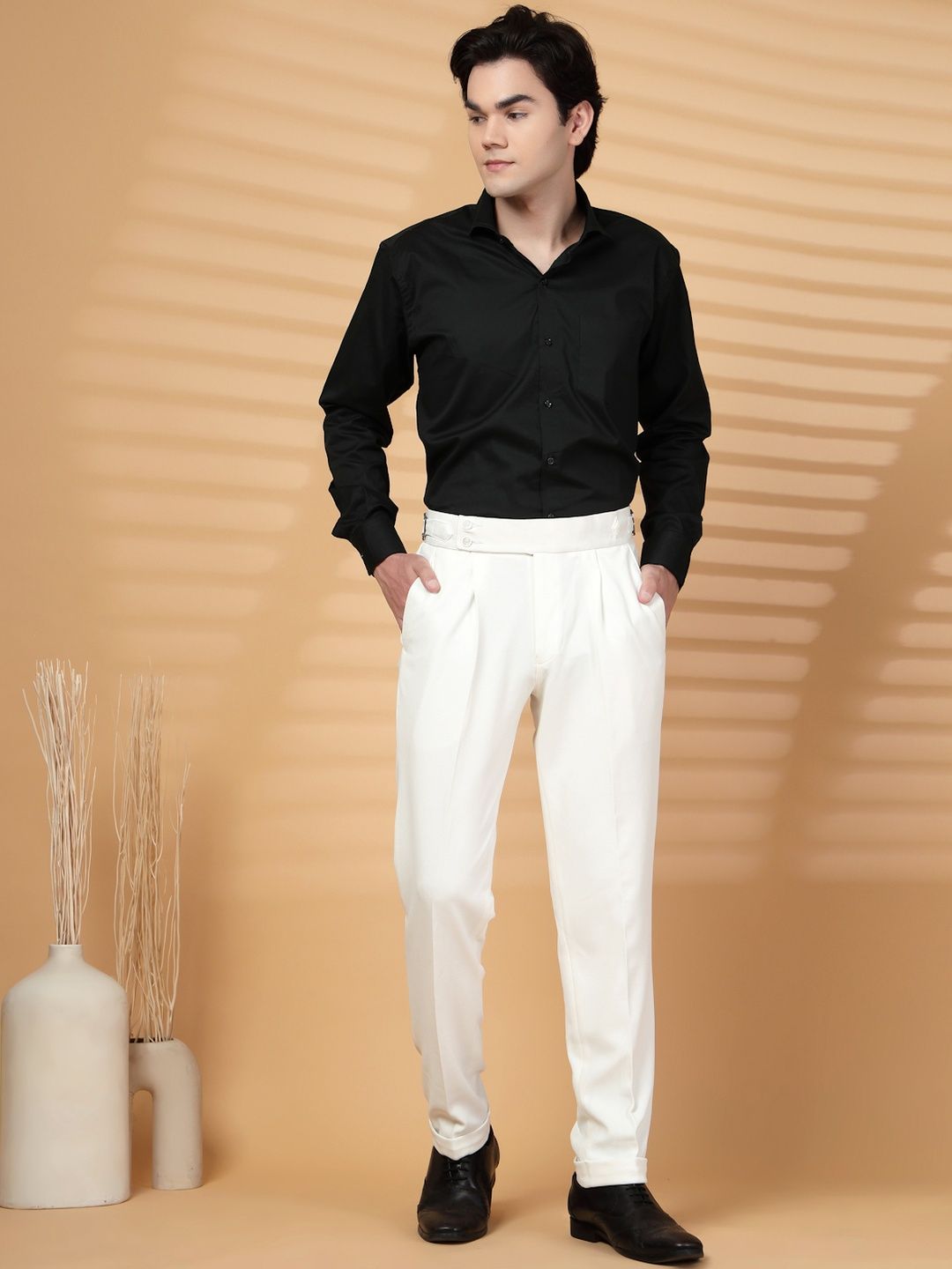 Seluar Formal Formal Lycra Putih KLOTTHE Lelaki