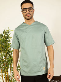 Thomas Scott Men Solid V-Neck Cotton Boxy T-Shirt