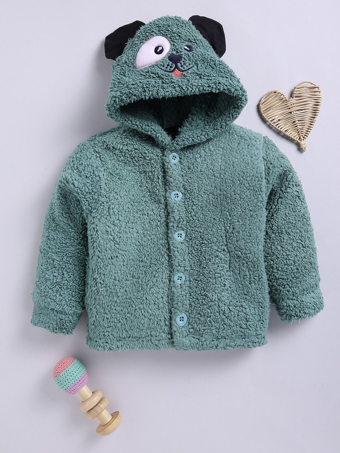 Moms Love Infant Boys Hooded Tailored Fleece Jacket