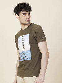 Being Human Men Graphic Printed Round Neck Cotton Slim Fit T-shirt