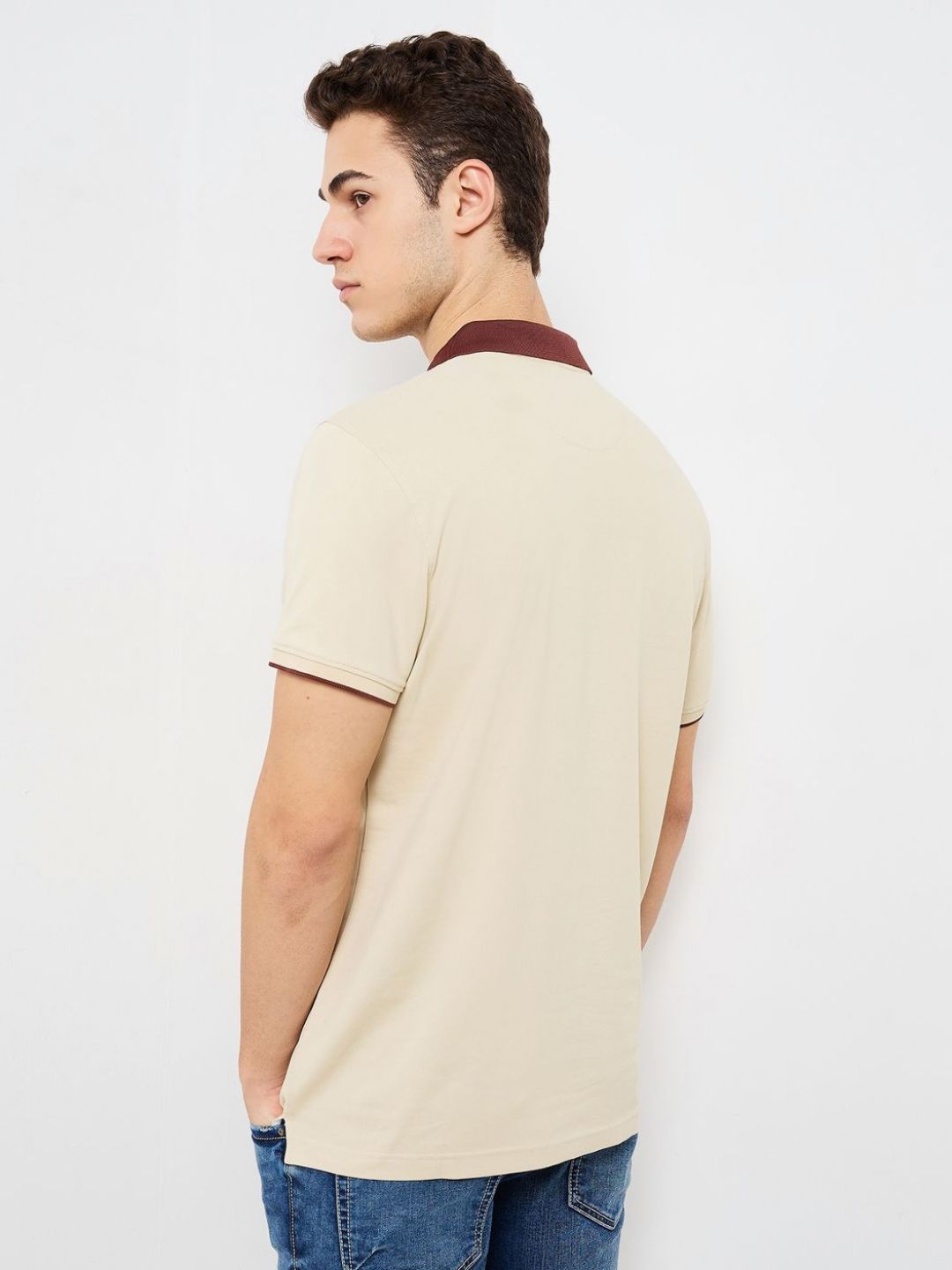 SPYKAR Men Solid Polo Collar Cotton Slim Fit T-shirt