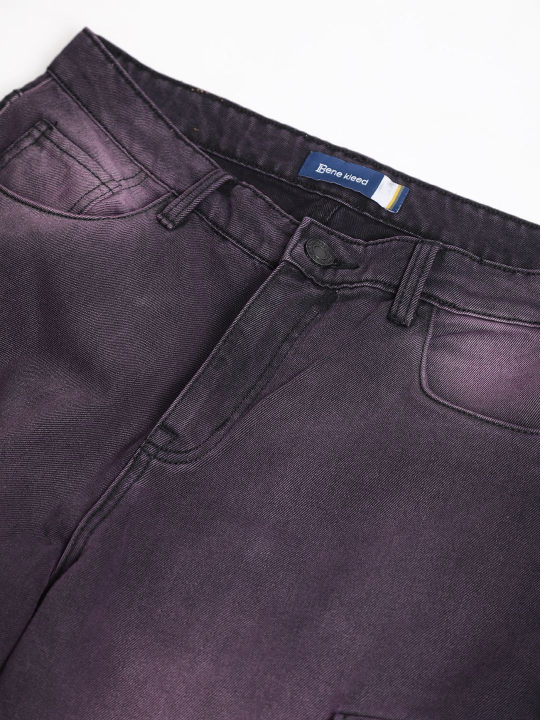 Bene Kleed Men Losse Fit Cropped Tinted Cargo Jeans