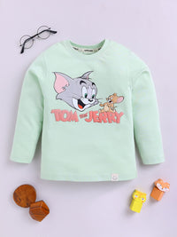 Happy Faces Boys Tom & Jerry Printed Pure Cotton T-shirt