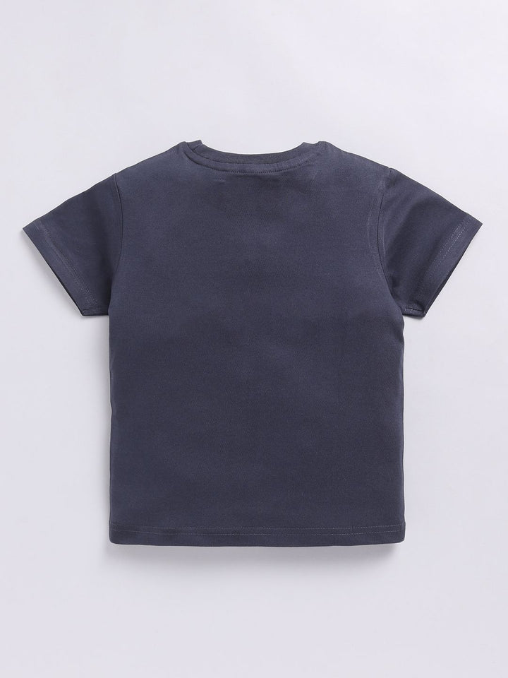 Happy Faces Kids Boys Typography Printed Pure Cotton T-Shirt