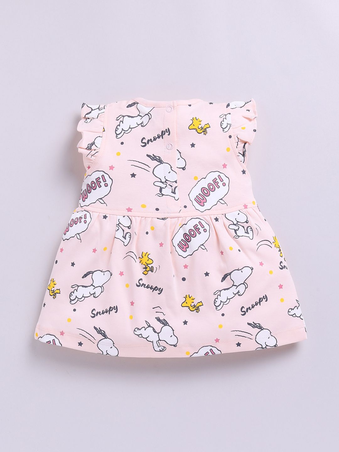 Happy Faces Infant Girls Snoopy Printed Pure Cotton A-Line Dress