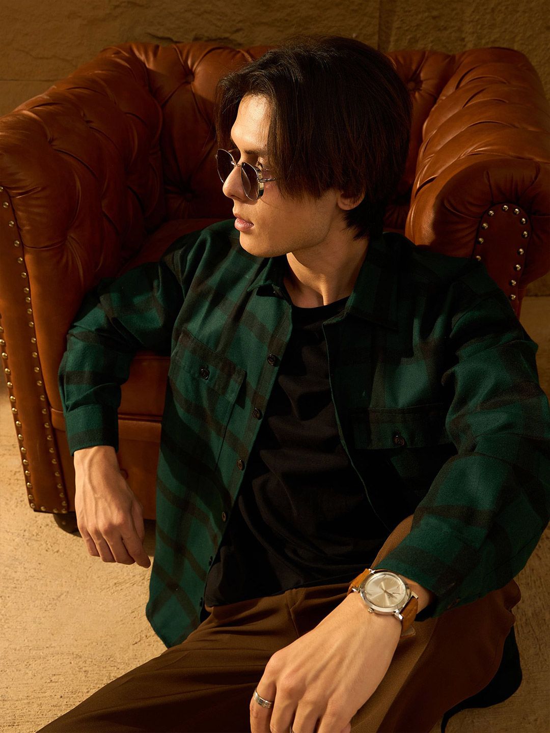 Dennison Men Double Pocket Drop Bahu Kapas Berlebihan