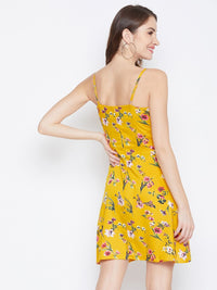 Berrylush Floral Print A-Line Dress