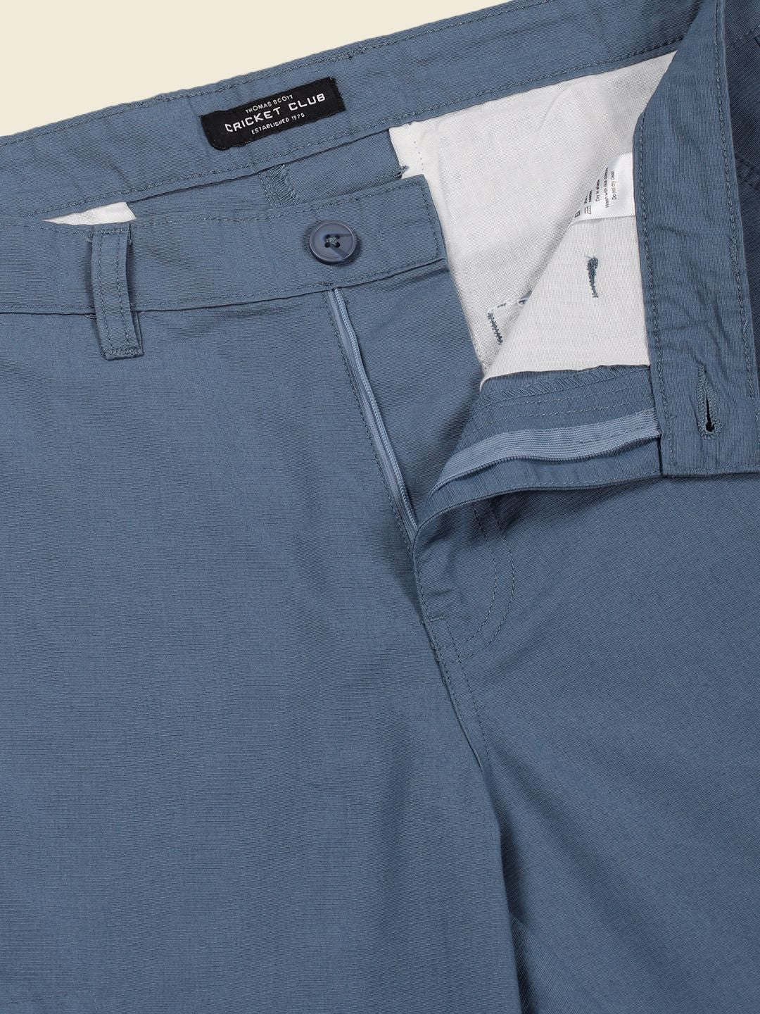 Thomas Scott Men Smart Straight Fit Easy Wash Cotton Cargo Trouser