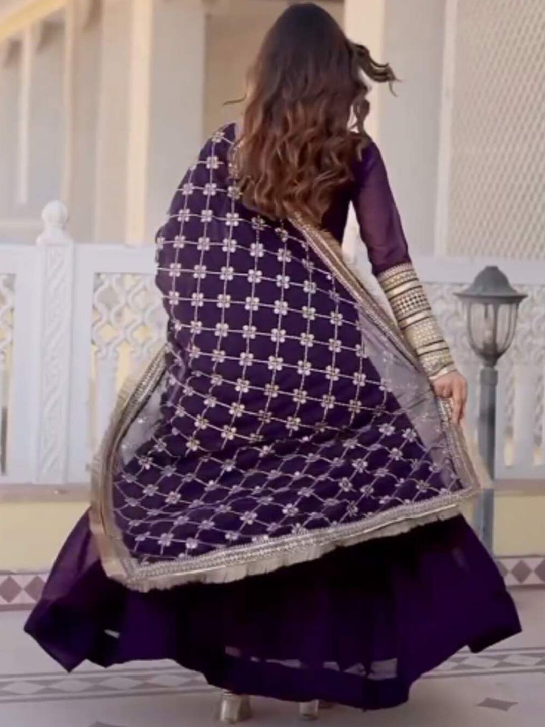 KALINI Women Embroidered Regular Sequinned Kurta with Pyjamas & With Dupatta