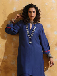 trueBrowns Muslin Silk Relaxed-FitTunic With Trousers Co-Ords