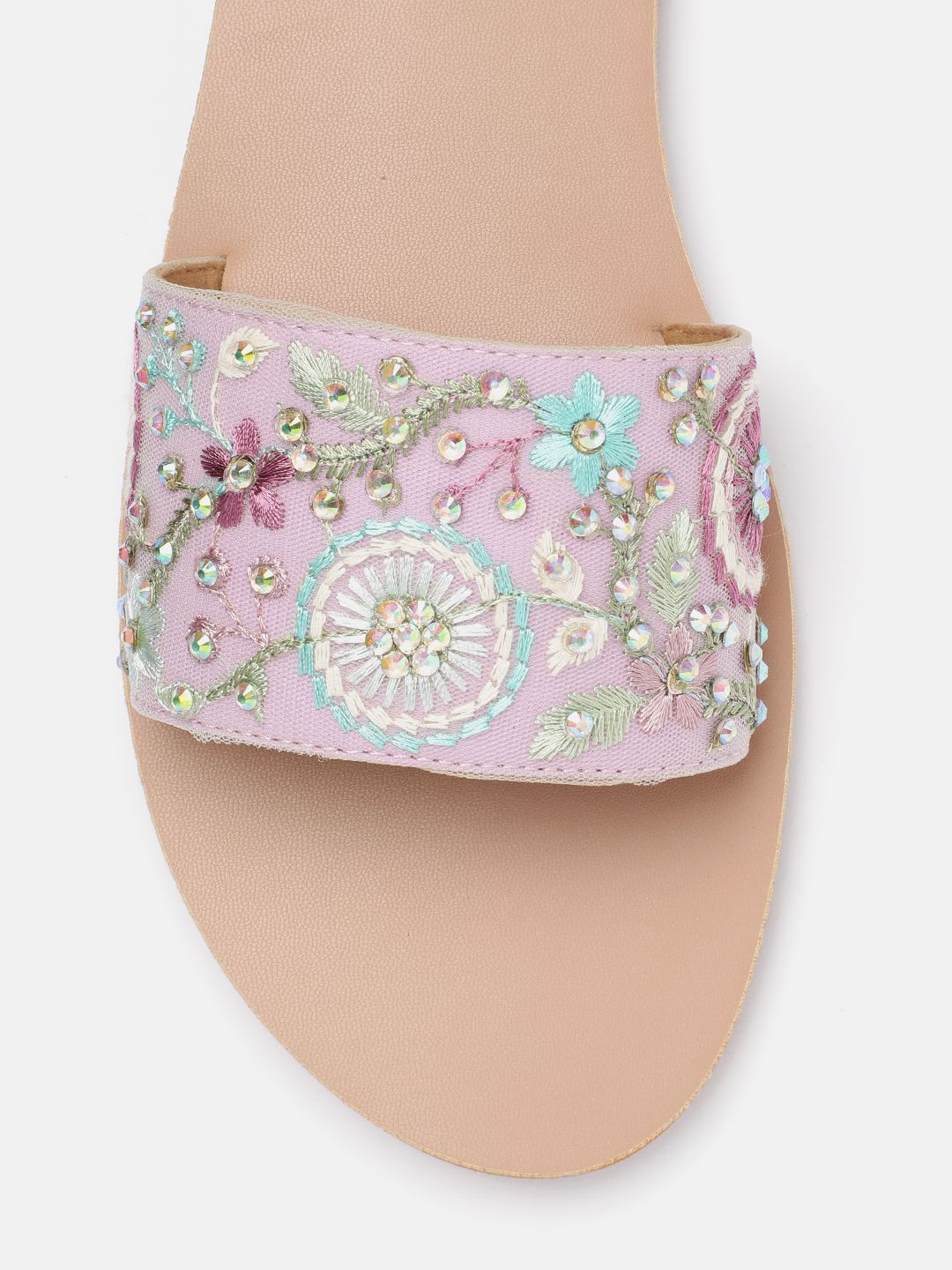 Anouk Women Embellished Open Toe Flats with Embroidered