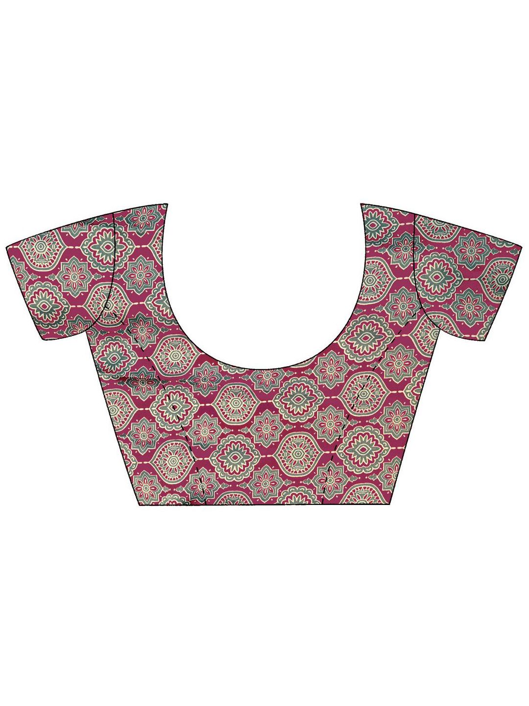 Saree mall Ethnic Motifs Poly Crepe Block Print Sarees