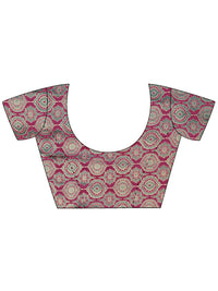 Saree mall Ethnic Motifs Poly Crepe Block Print Sarees