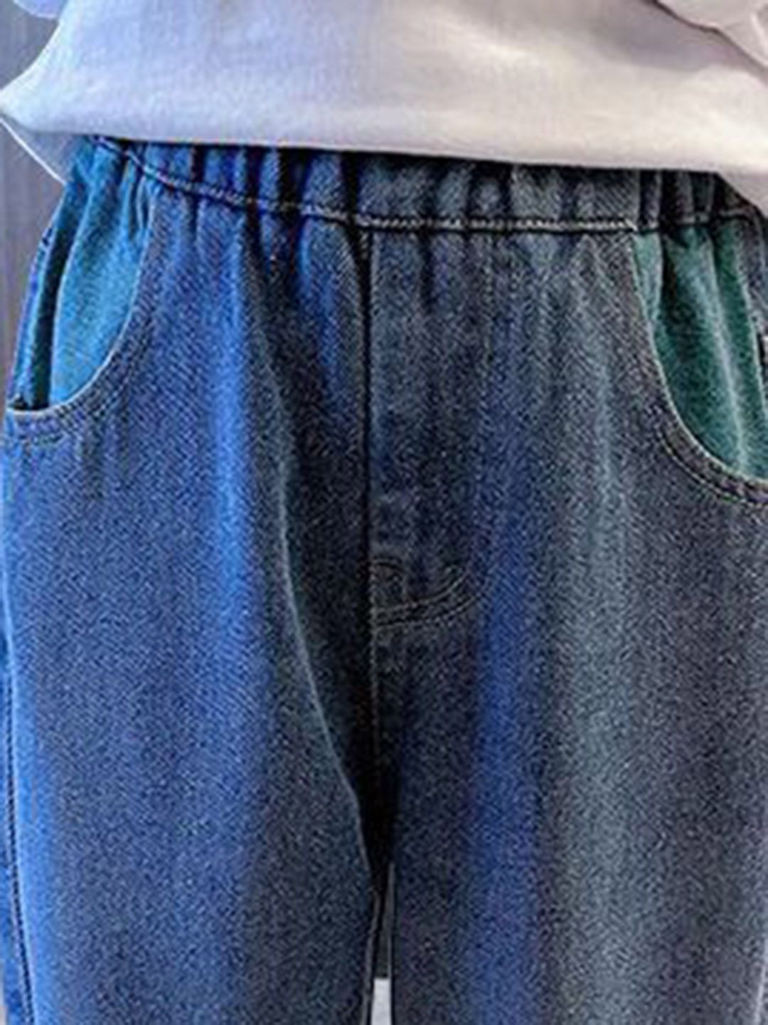 YK Girls Comfort Relaxed Fit High-Rise Light Fade Stretchable Jeans