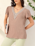DressBerry Lace Edge Statement Top