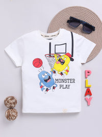 Happy Faces Boys Graphic Print Pure Cotton T-shirt