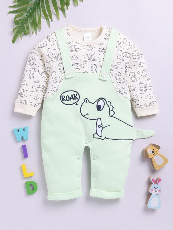 Moms Love Infant Boys Printed Pure Cotton Party Romper