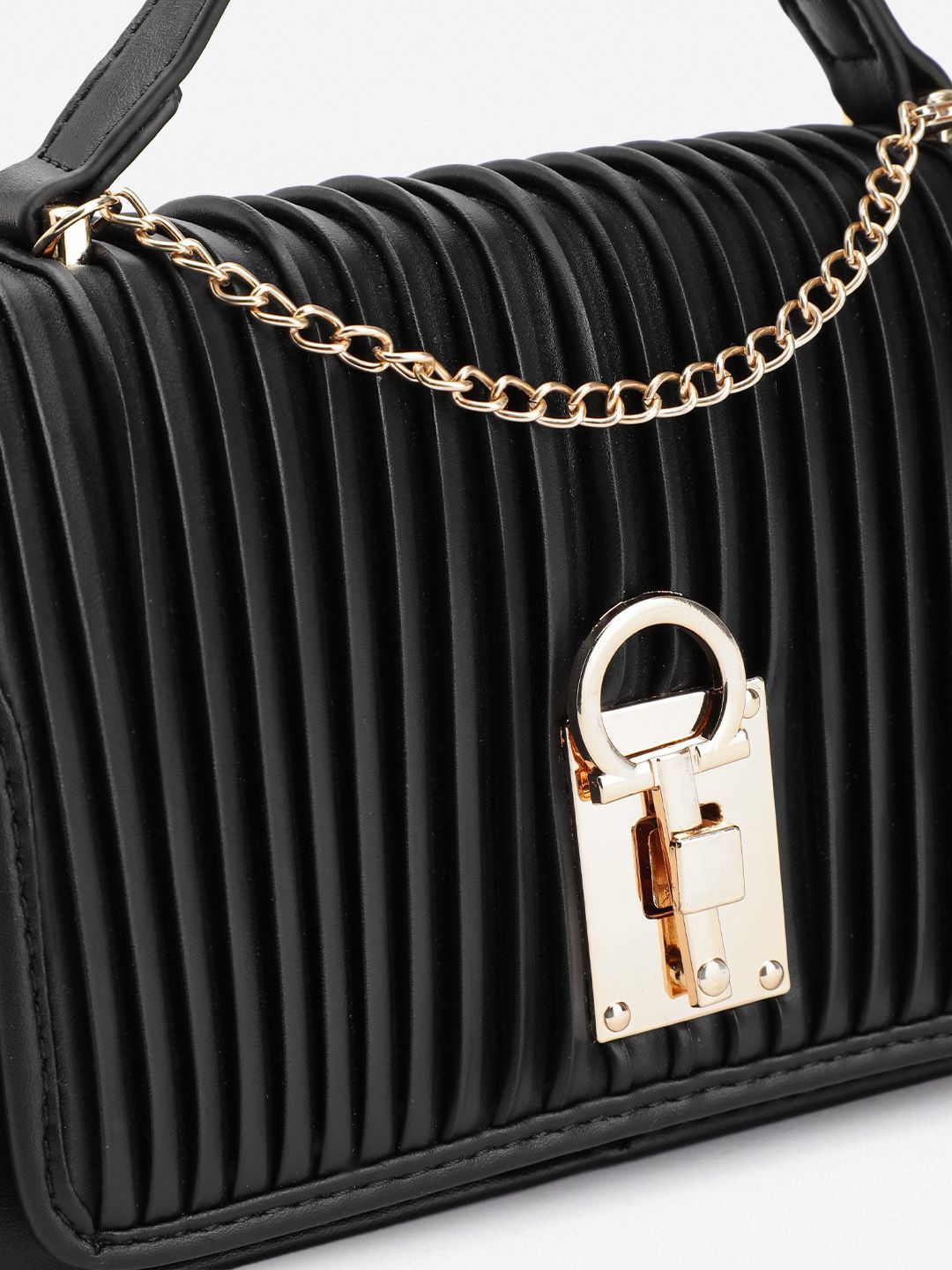 DressBerry Textured Structured Satchel