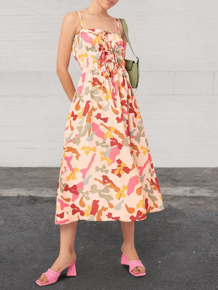 DressBerry Summer Bae Strappy Fit and Flare Maxi Dress