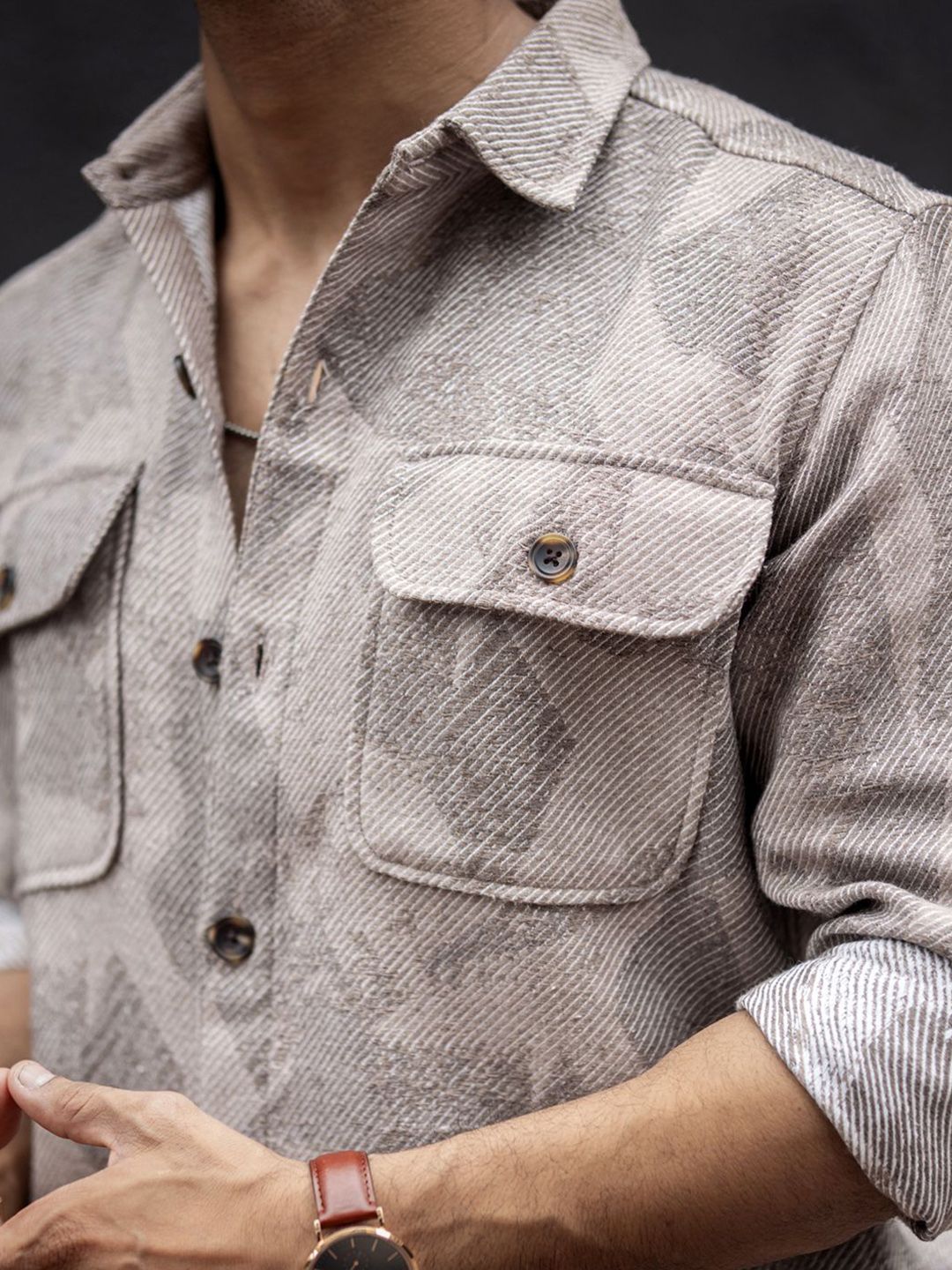 Powerlook Men Opaque Printed Casual Shirt