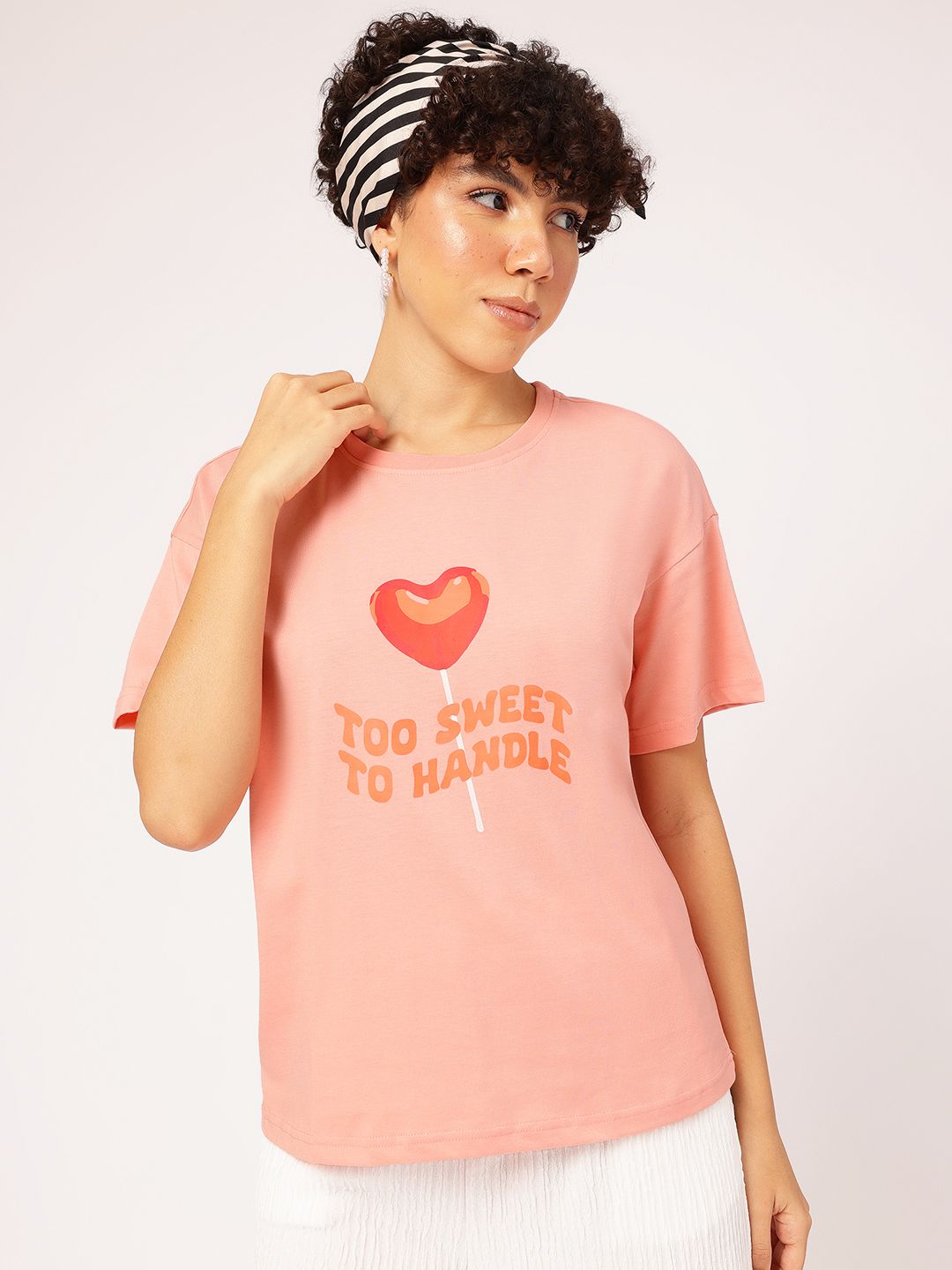 DressBerry Candy Crush Conversational Print Relaxed T-shirt