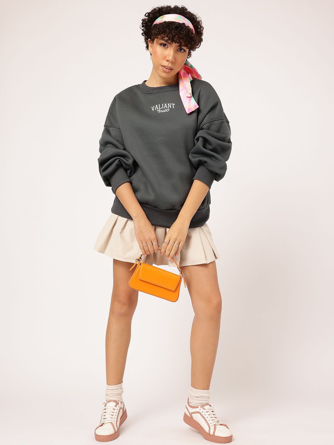 DressBerry Urban Chic Printed Oversized Sweatshirt