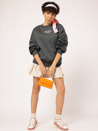 DressBerry Urban Chic Printed Oversized Sweatshirt