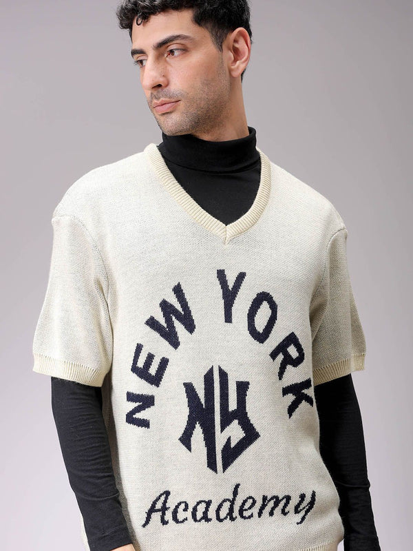 The Indian Garage Co Men Typography Printed Short Sleeves Pullover