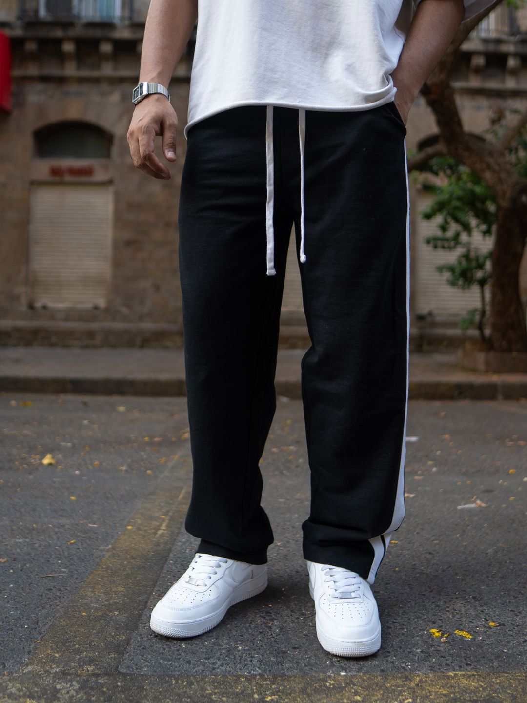 Powerlook Men Pure Cotton Mid-Rise Track Pant