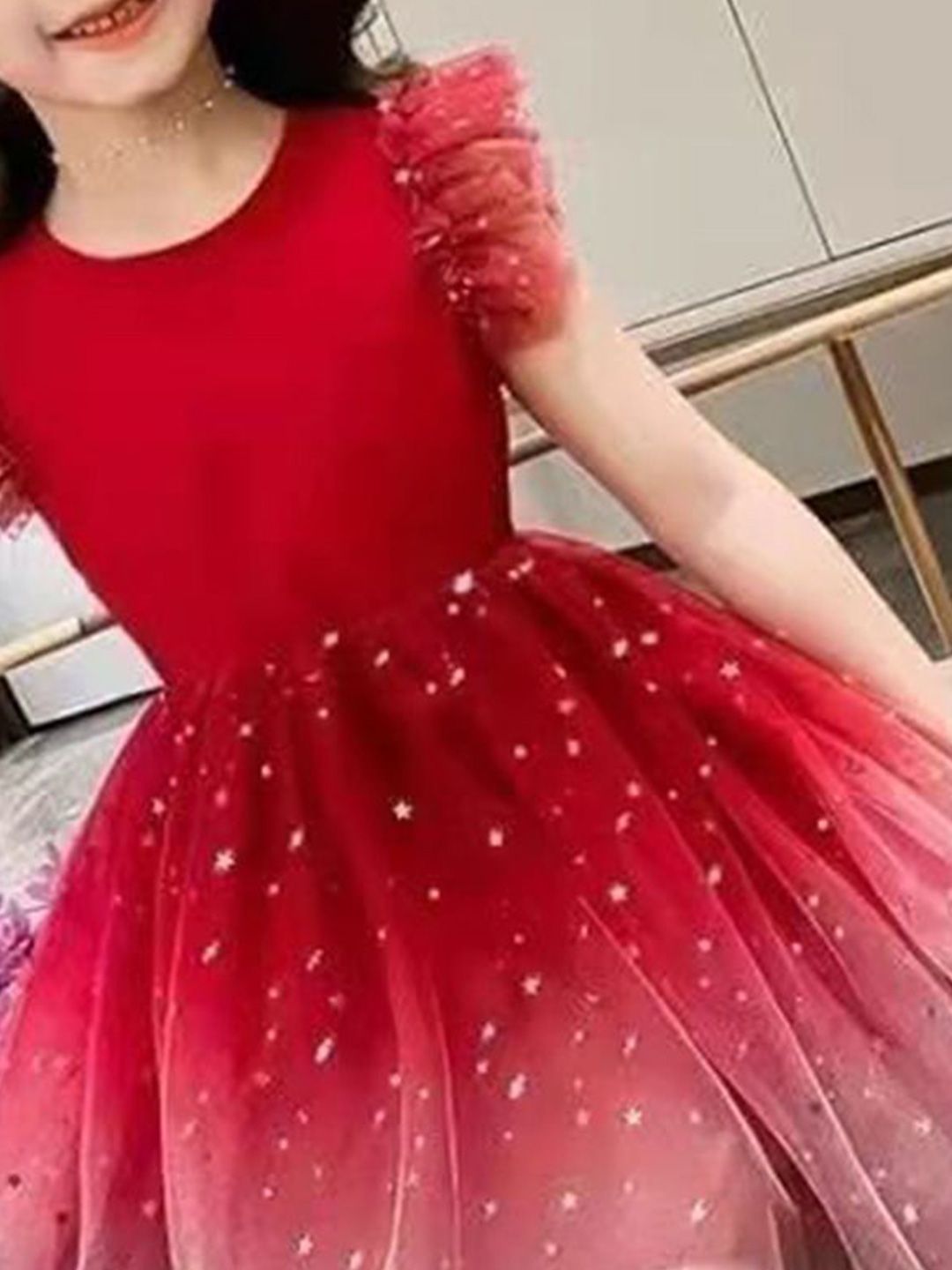 YK Girls Embellished Sleeveless Dress