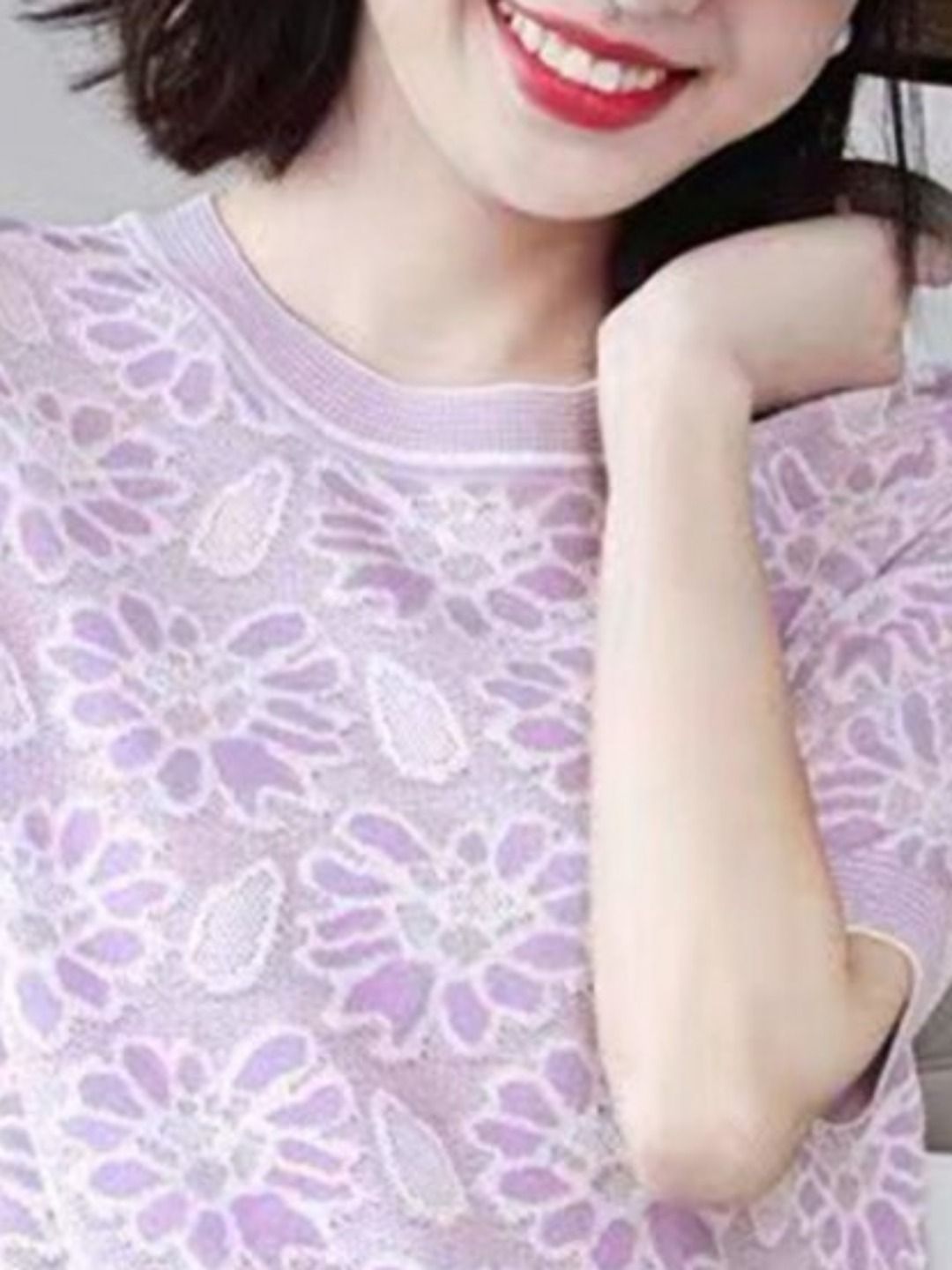DressBerry Floral Printed Round Neck Cotton T-shirt