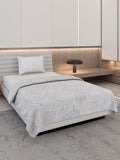 Monte Carlo Grey Ethnic Motifs Printed AC Room 290 GSM Single Bed Blanket