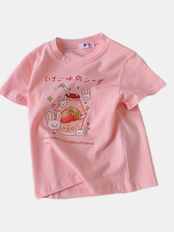 YK Girls Dyed Raw Edge T-shirt