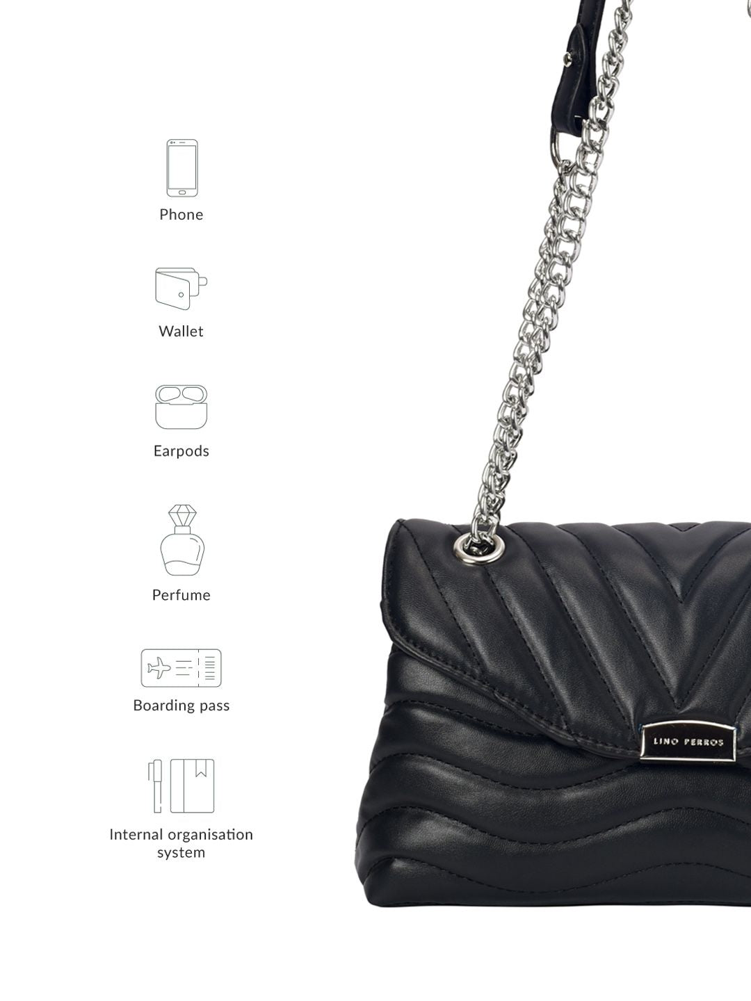 Lino Perros Quilted Structured Shoulder Bag