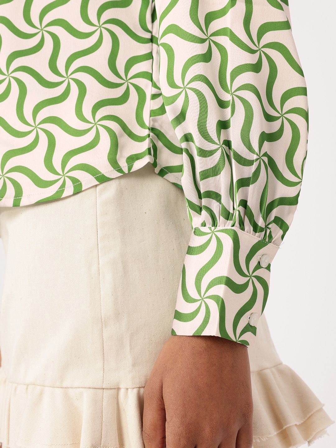 DressBerry Minimalist Chic Satin Finish Shirt