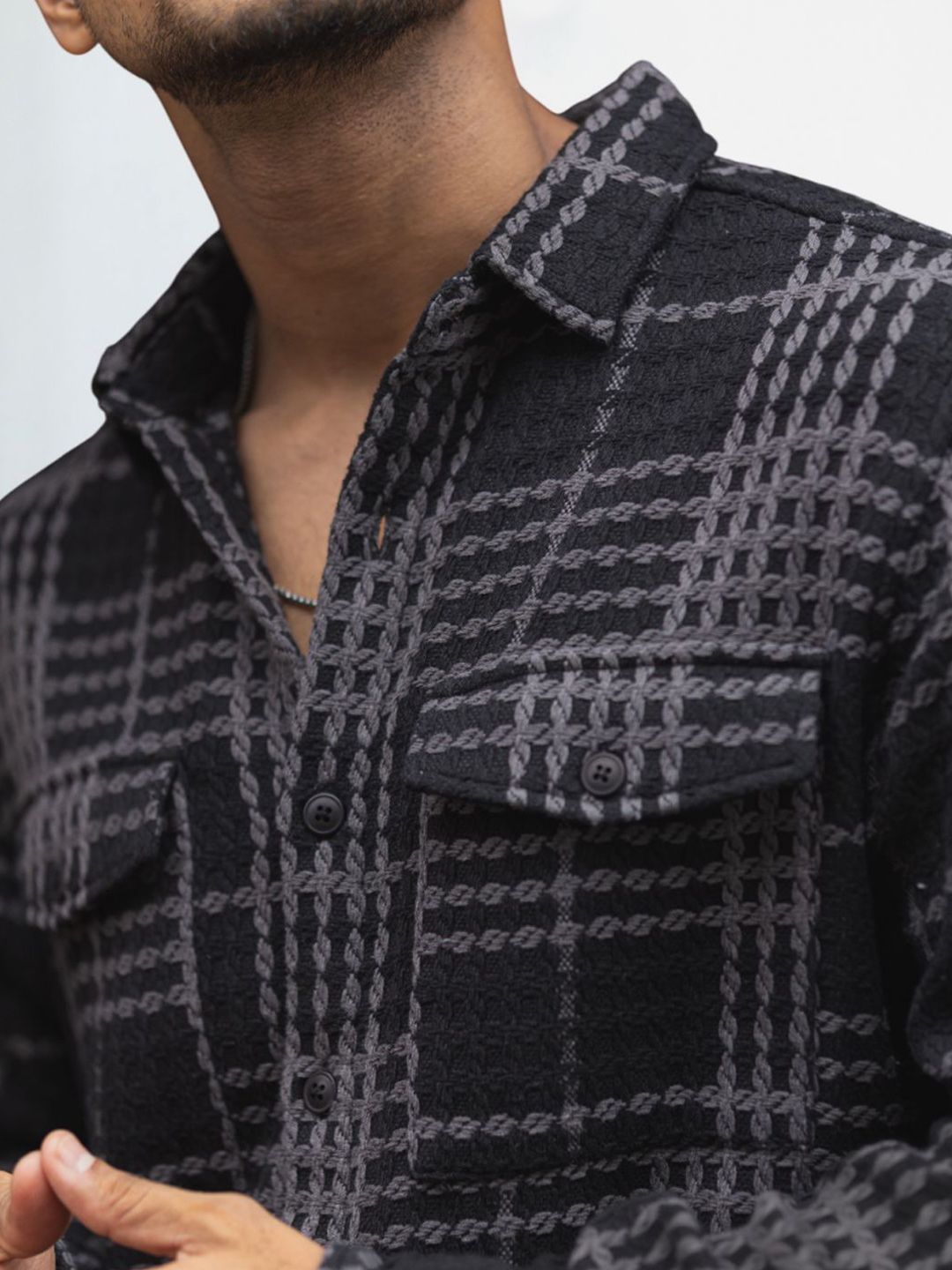 Powerlook Men Opaque Checked Casual Shirt