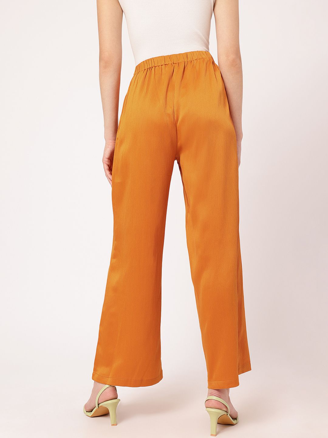 DressBerry Women Blissful Breezy Textured Trousers
