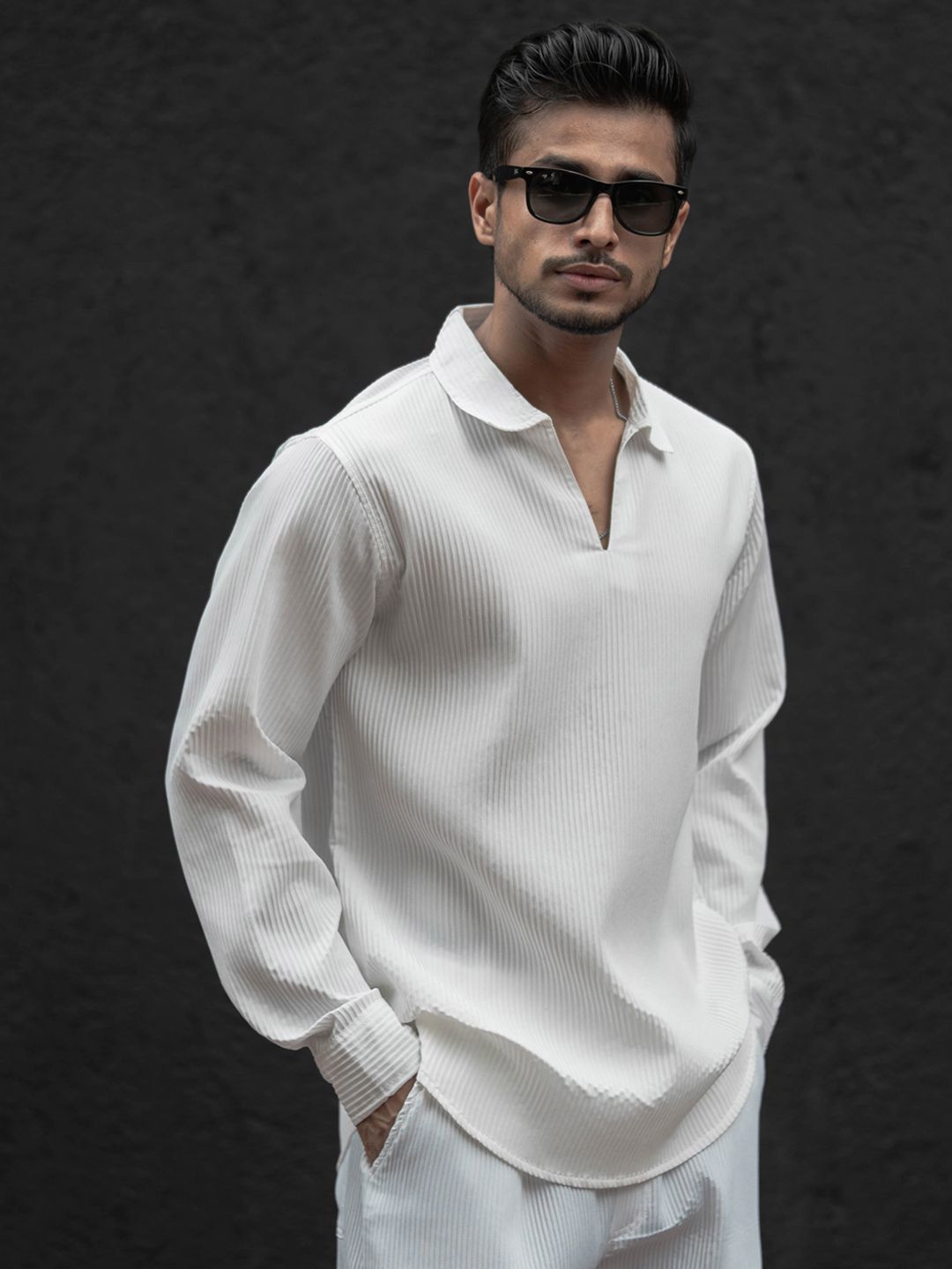 Powerlook Men Semi Sheer Casual Shirt