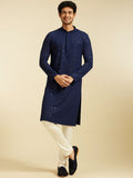 Diwas by Manyavar Ethnic Motifs Embroidered Mandarin Collar Sequinned Straight Kurta