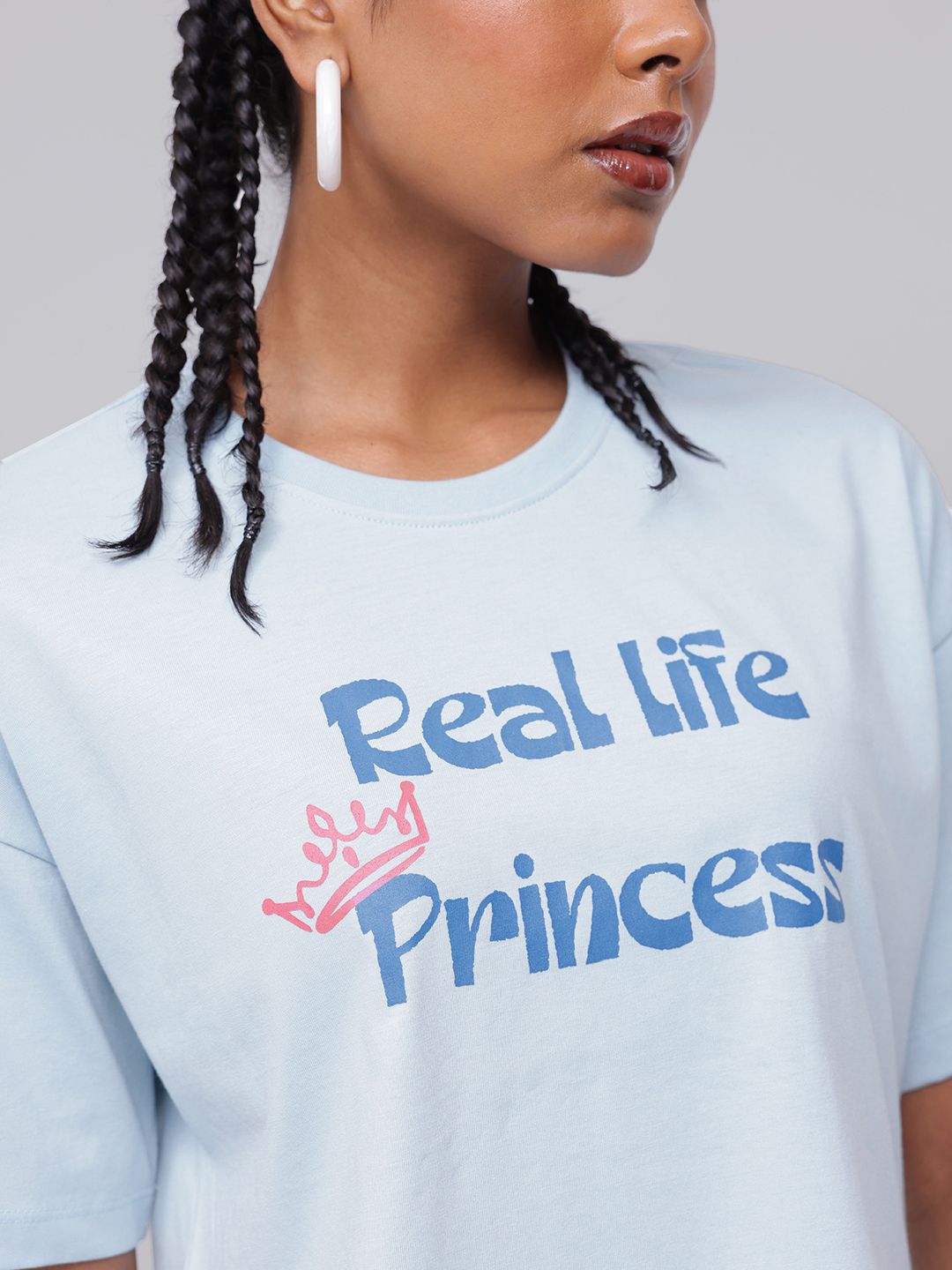 DressBerry Comfy Vibe Typography Printed T-Shirt