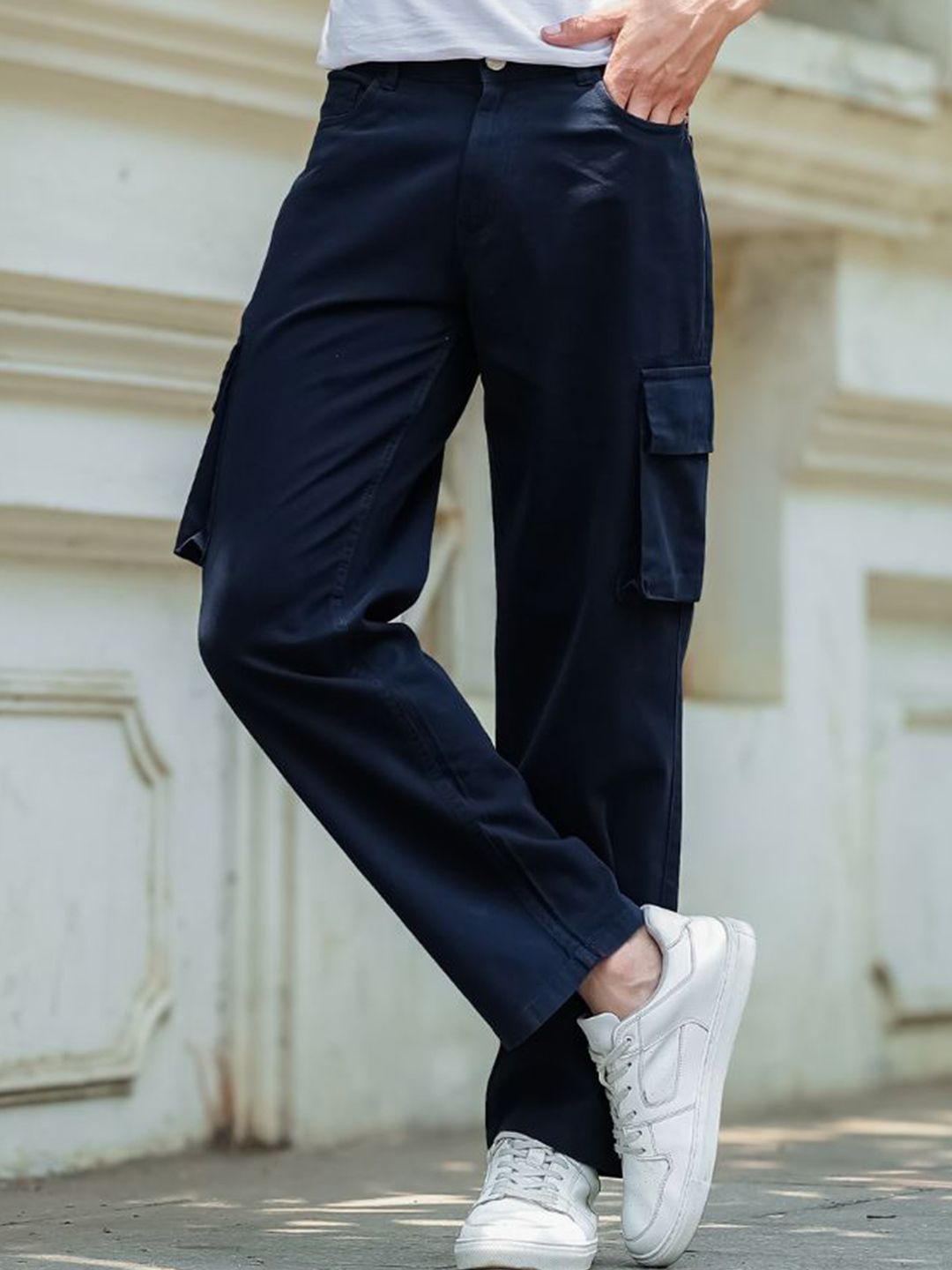 Eszett Men Easy Wash Cargos Trousers